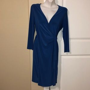 Anne Klein Blue Wrap Dress